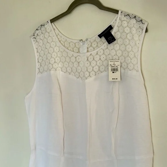 NWT Ashley Stewart Sharkbite Linen Dress - Picture 2 of 8